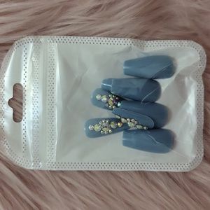 Brand New RHINESTONE ACCENT False Nails-M